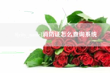 兰州消防证怎么查询系统