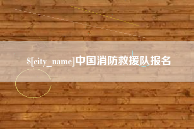 兰州中国消防救援队报名