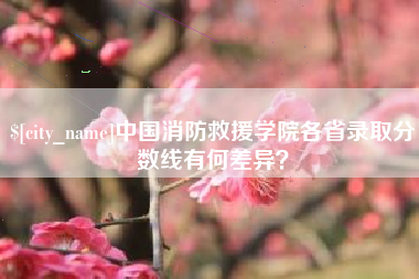 兰州中国消防救援学院各省录取分数线有何差异？