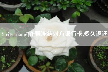 兰州诈骗冻结对方银行卡,多久返还