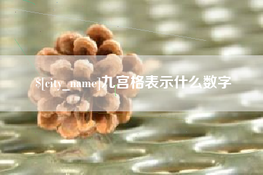 兰州九宫格表示什么数字