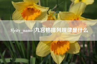 兰州九宫格排列规律是什么