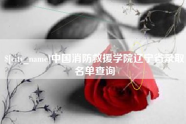 兰州中国消防救援学院辽宁省录取名单查询