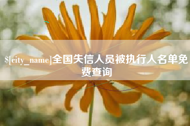 兰州全国失信人员被执行人名单免费查询