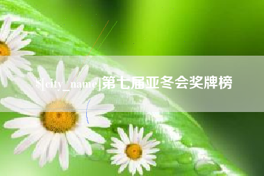 兰州第七届亚冬会奖牌榜