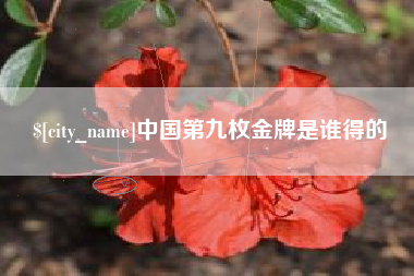 兰州中国第九枚金牌是谁得的