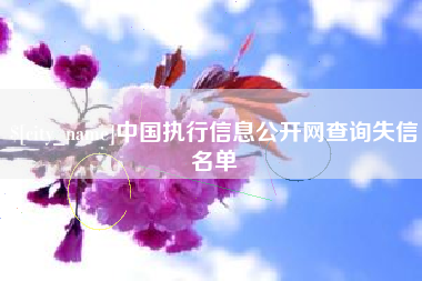 兰州中国执行信息公开网查询失信名单