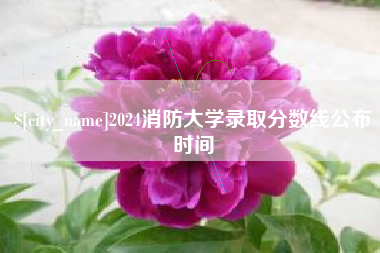兰州2024消防大学录取分数线公布时间