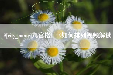 兰州九宫格1一9如何排列视频解读