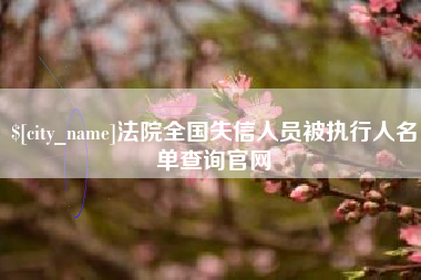 兰州法院全国失信人员被执行人名单查询官网