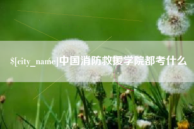 兰州中国消防救援学院都考什么
