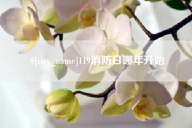 兰州119消防日哪年开始