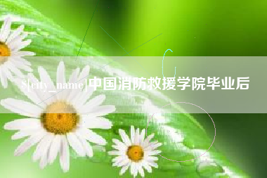 兰州中国消防救援学院毕业后