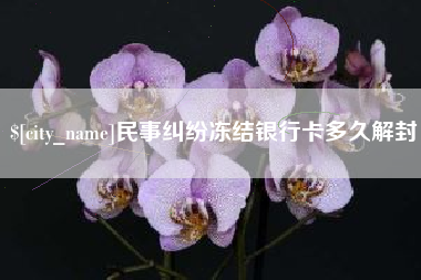 兰州民事纠纷冻结银行卡多久解封