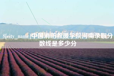 兰州中国消防救援学院河南录取分数线是多少分