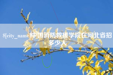 兰州中国消防救援学院在河北省招多少人