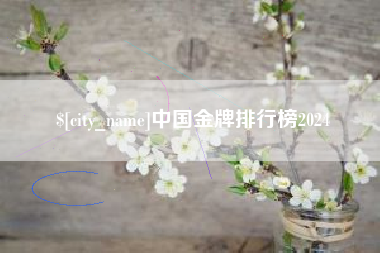 兰州中国金牌排行榜2024